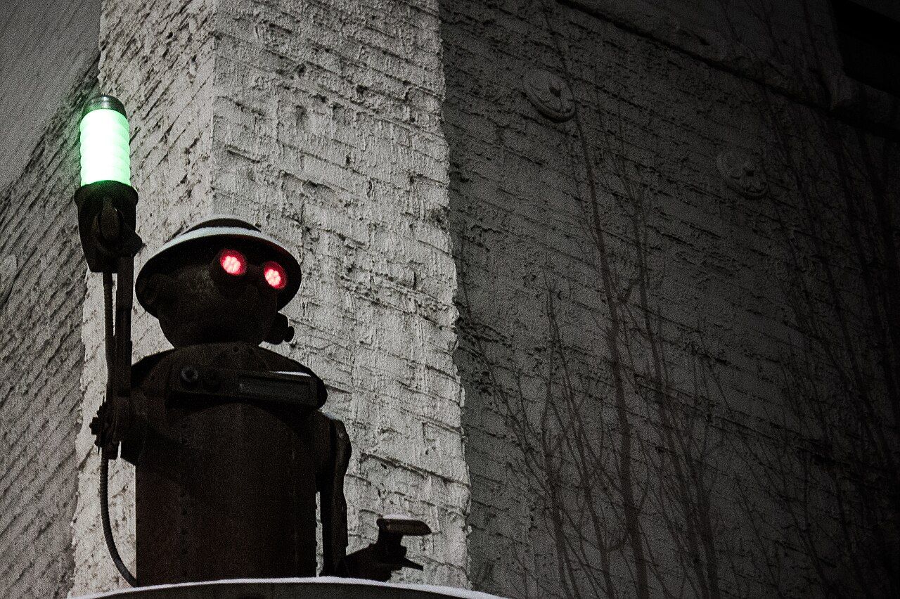 The guard bot at Boo Radley's in Spokane, Washington.