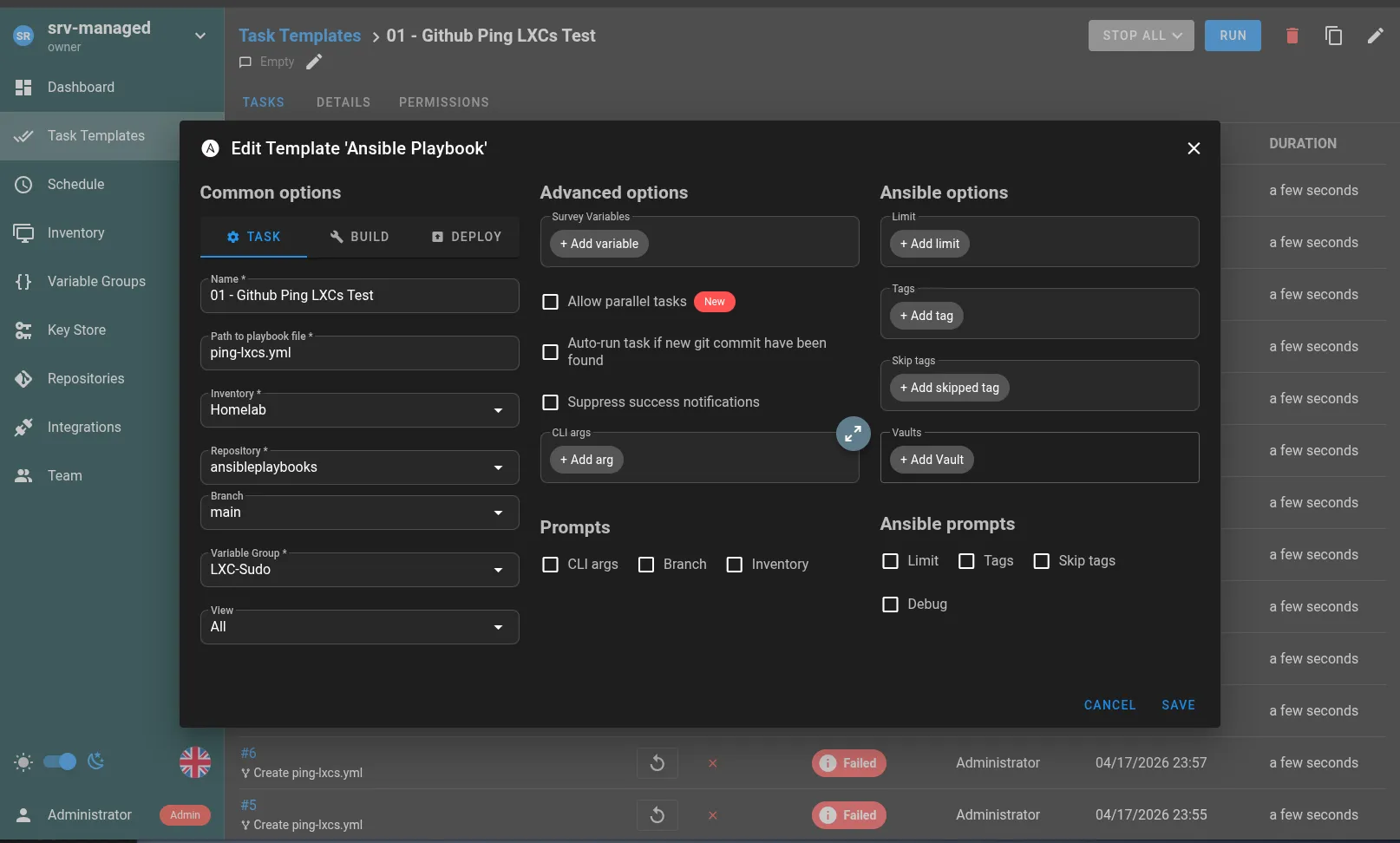 Semaphore Add Task Box