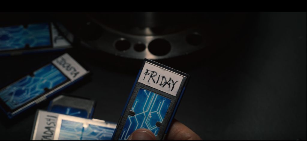 AI flash memory of fictional AI F.R.I.D.A.Y from the movie Avengers:Age of Ultron.